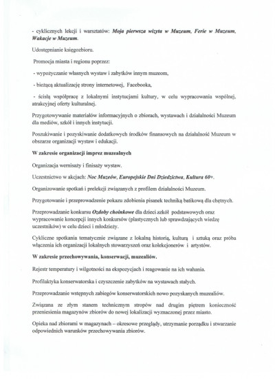 Program kadencyjnego działania Muzeum, s.3