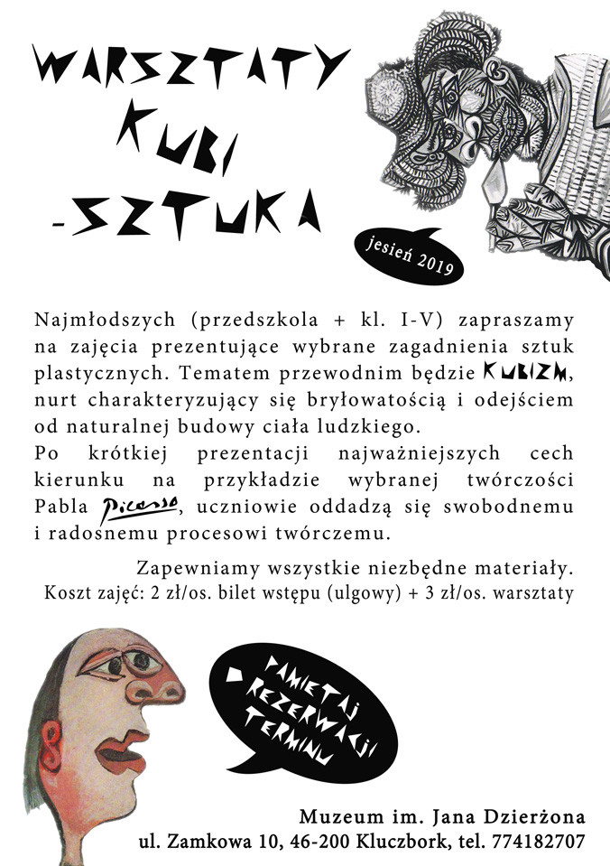 Warsztaty KUBI-SZTUKA - jesień 2019